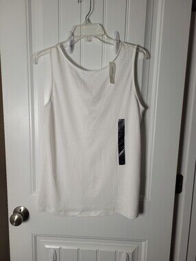 Banana Republic NWT Women's White Sleeveless Tank Top w/ tie back detail. Size M
